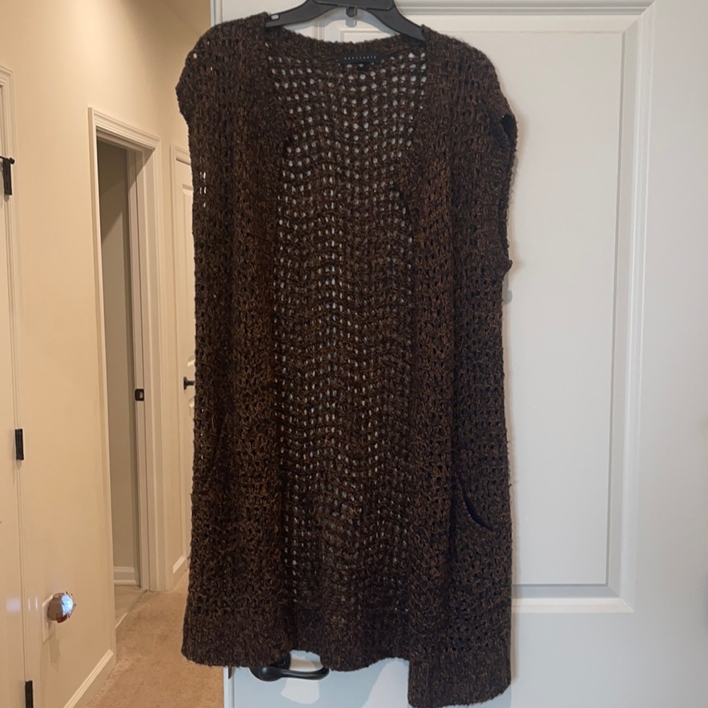 Sanctuary brown long sweater vest. Xs. South moon under